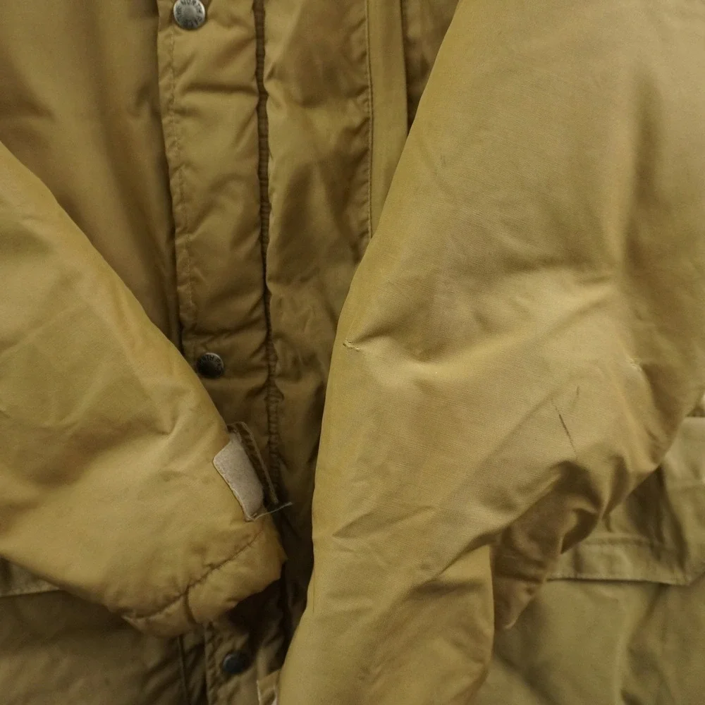 The North Face Down Puffer Parka Mens M Tan Vintage 70s Brown Label Made in USA